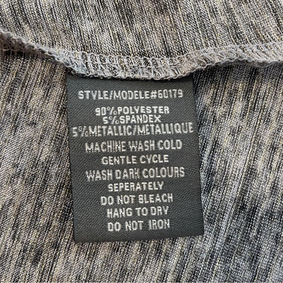 Beechers Brook Ruffle Edge Cardigan Silver and Black with Gold Threading Size XL - Picture 10 of 10